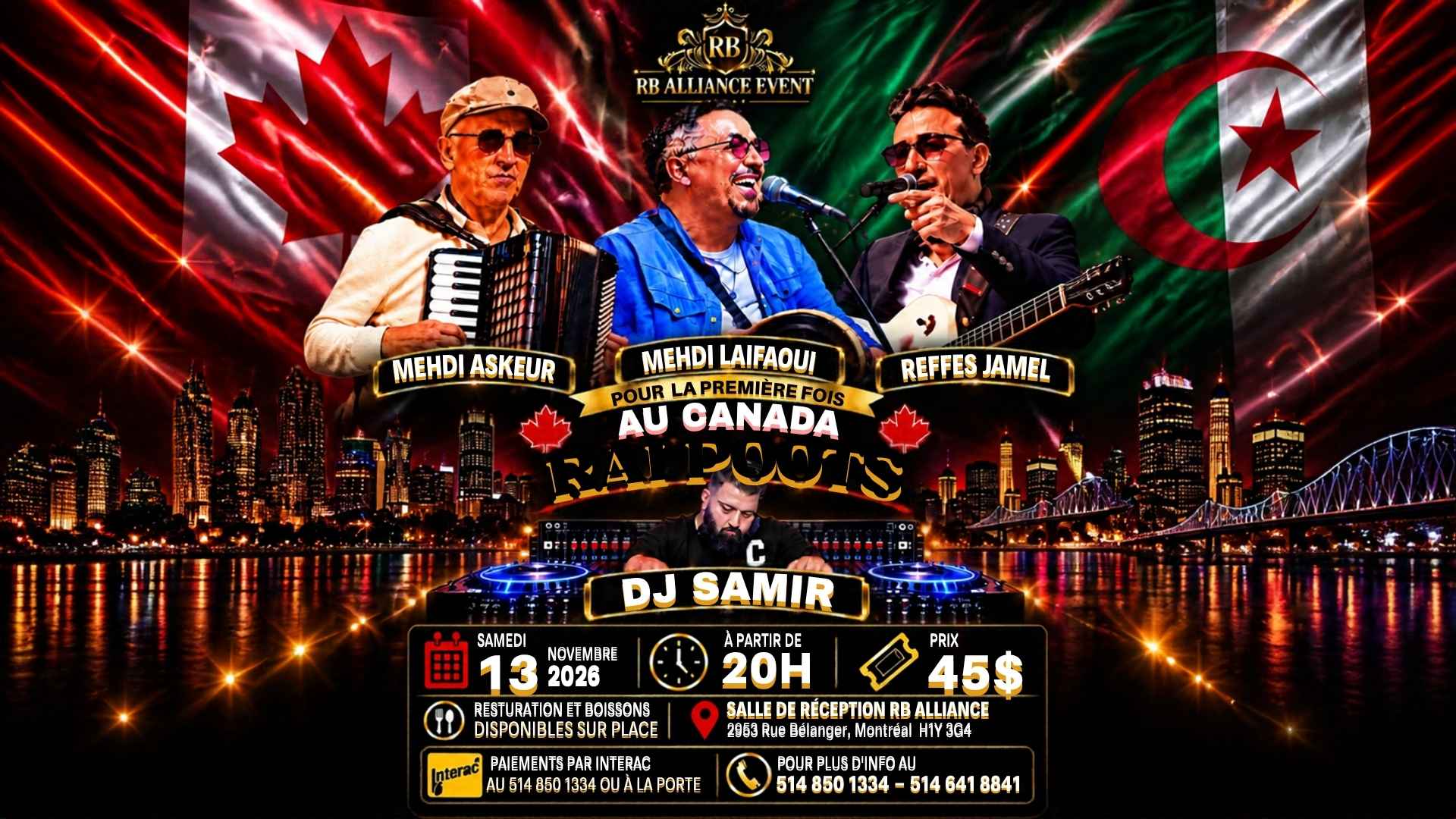 RAI ROOTS -au Canada - Mehdi Askeur, Mehdi Laifaoui, Refess Jamel