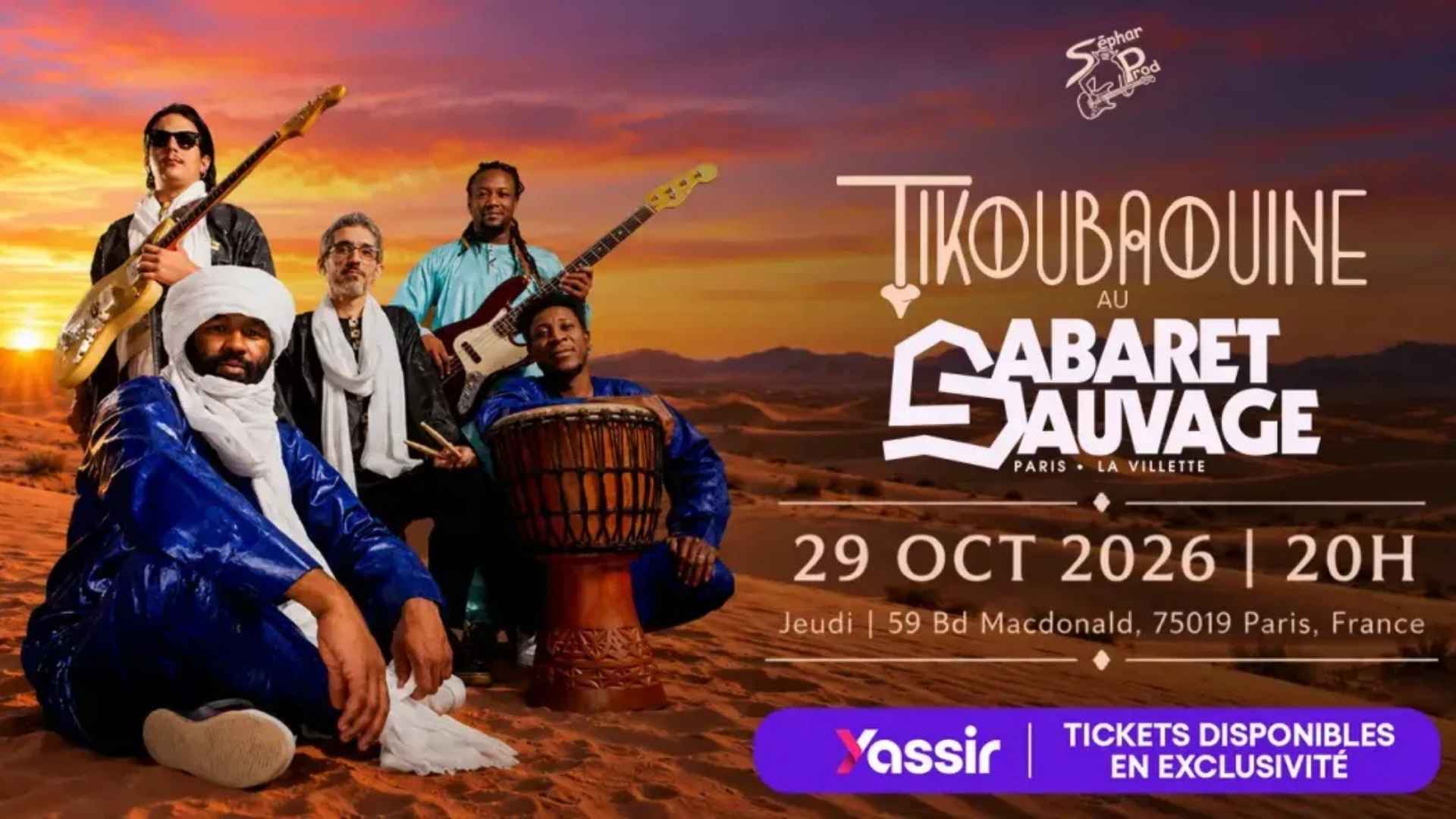 Tikoubaouine au Cabaret Sauvage, 29 octobre 2026